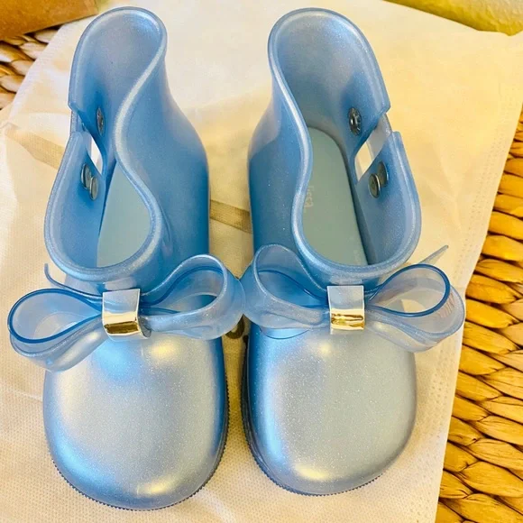 Mini Melissa Girl's Sugar Bow Rain Boots - Picture 4 of 13